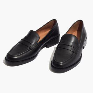 Madewell True Black The Elinor Penny Loafer Leather Slip-on Shoes Womens Size 10